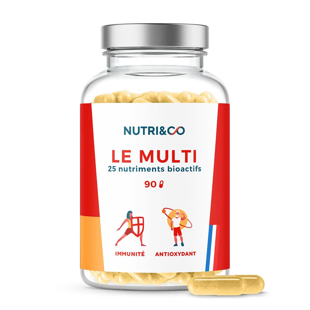 NUTRI&CO Le Multi 25 nutriments bioactifs Immunité et antioxydant 90 gélules