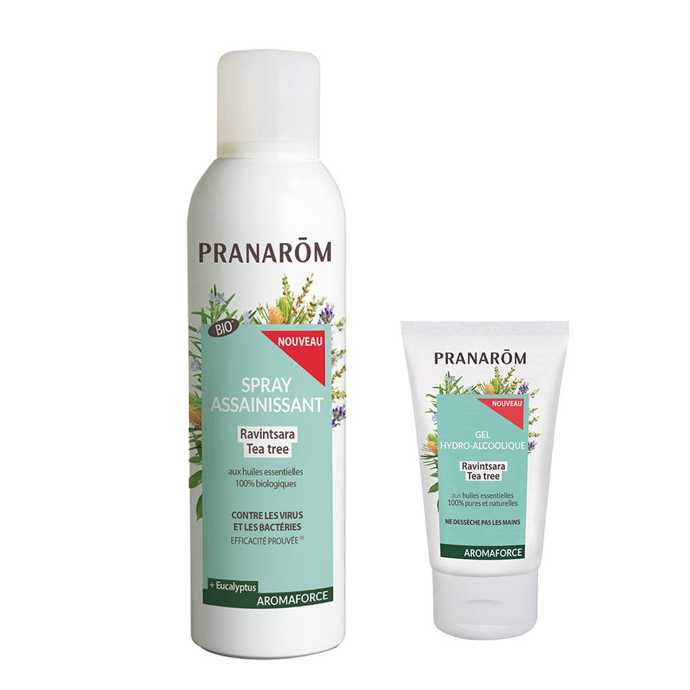 Pranarôm Aromaforce Spray Assainissant Ravintsara et Tea Tree 150ml ...