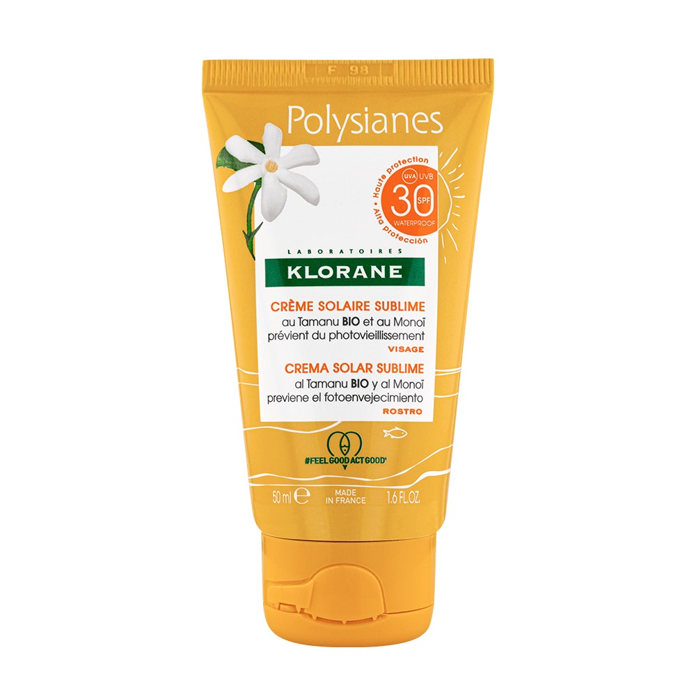 Klorane Polysianes Creme Solaire Sublime Spf30+ Visage 50ml
