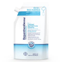 Bepanthen Derma Crème Nutritive Corps Eco-Recharge Peaux Sèches et Sensibles 400ml