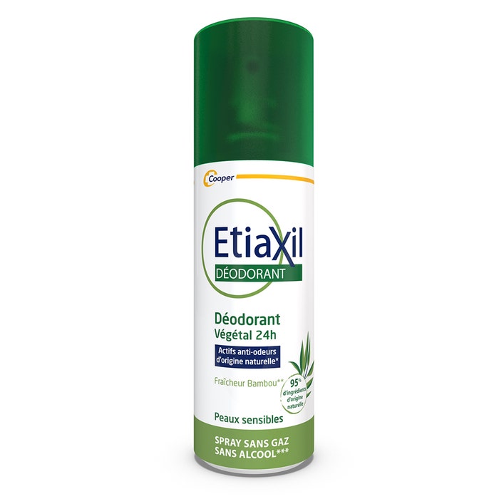 Etiaxil Déodorant Spray Végétal 24h Peaux sensibles 100ml