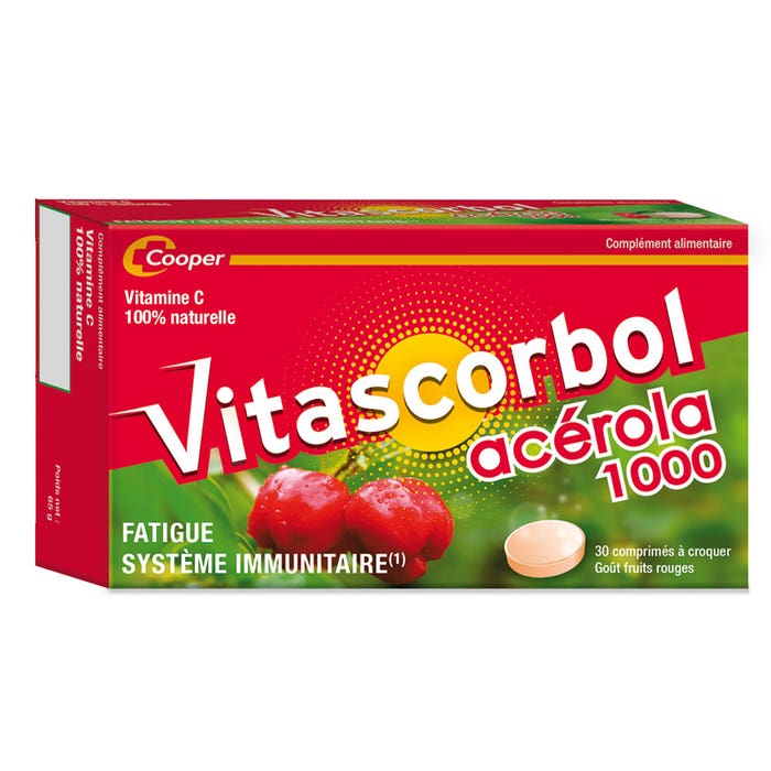 Vitascorbol Acérola Fatigue 30 comprimés