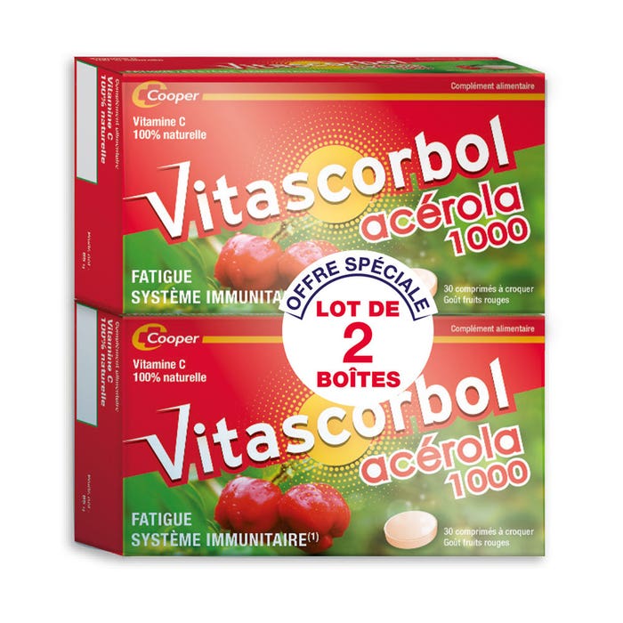Vitascorbol Acérola Fatigue 2x30 comprimés