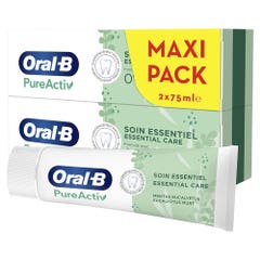 Oral-B PureActiv Soin Essentiel Dentifrice 2x75ml
