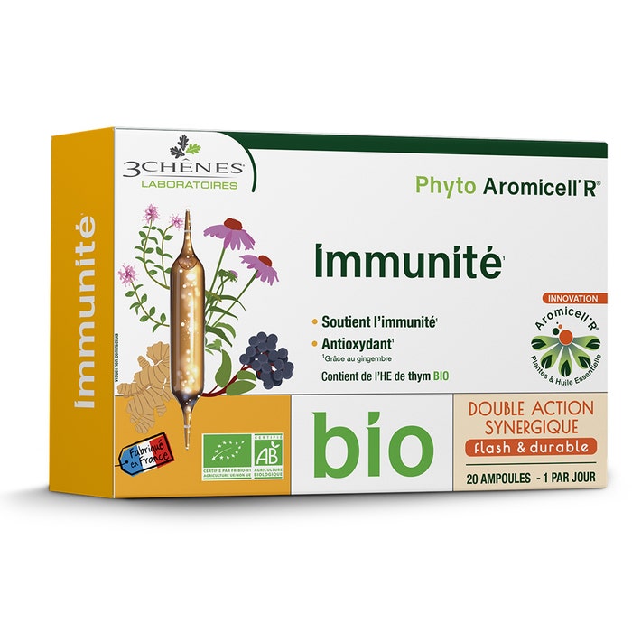 3 Chênes Ampoules Immunité Bio x20
