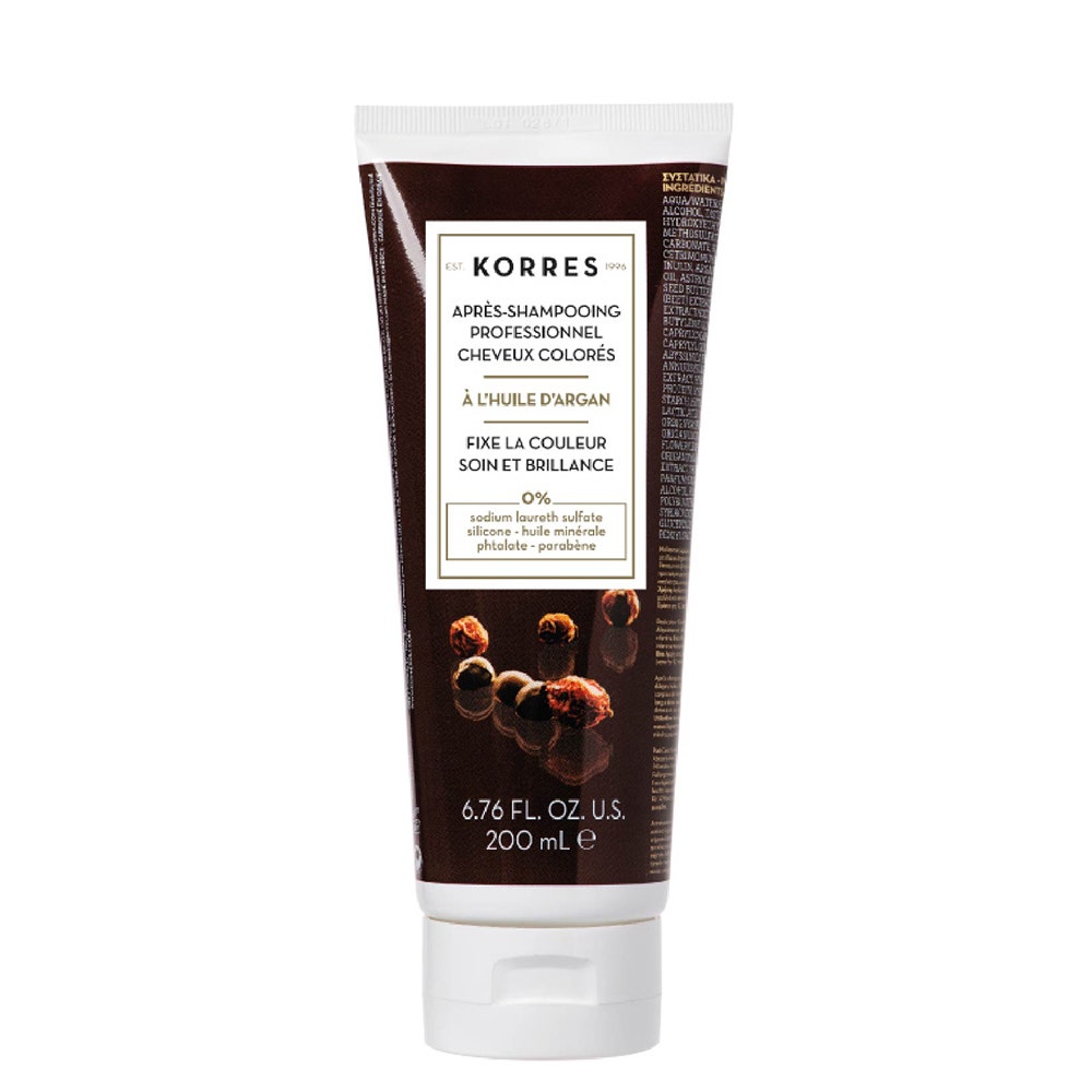 Korres Huile d'Argan Après-shampooing Professionnel Post-Coloration huile d'Argan Cheveux colorés 200ml