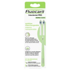 Fluocaril Brosse à dents à tête remplaçable Interdental PRO Souple Kit de démarrage