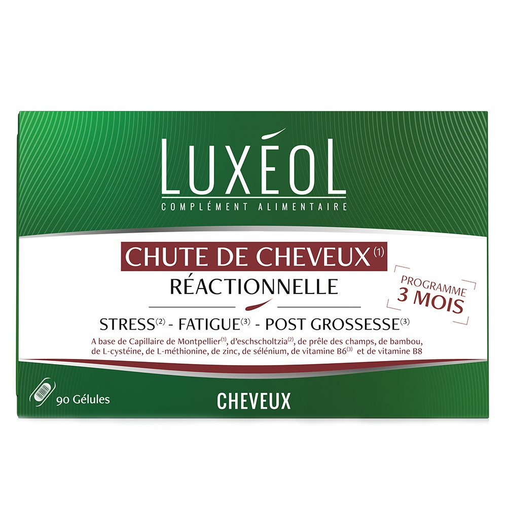 Luxeol Gummies Cassis - Lot De 2 X 60 Gummies - Contre La Chute Des Cheveux - Date 10/2027