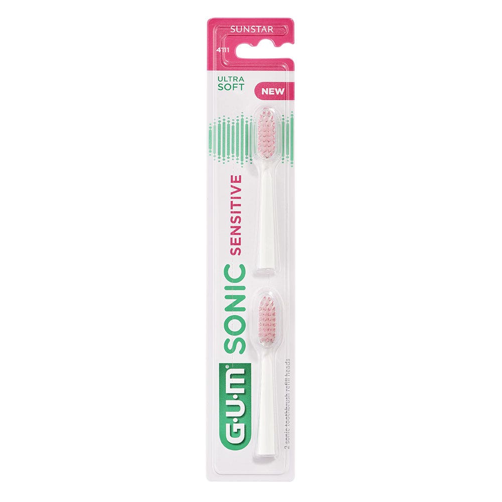 Gum Sonic Sensitive Recharges Brosse à Dents x2