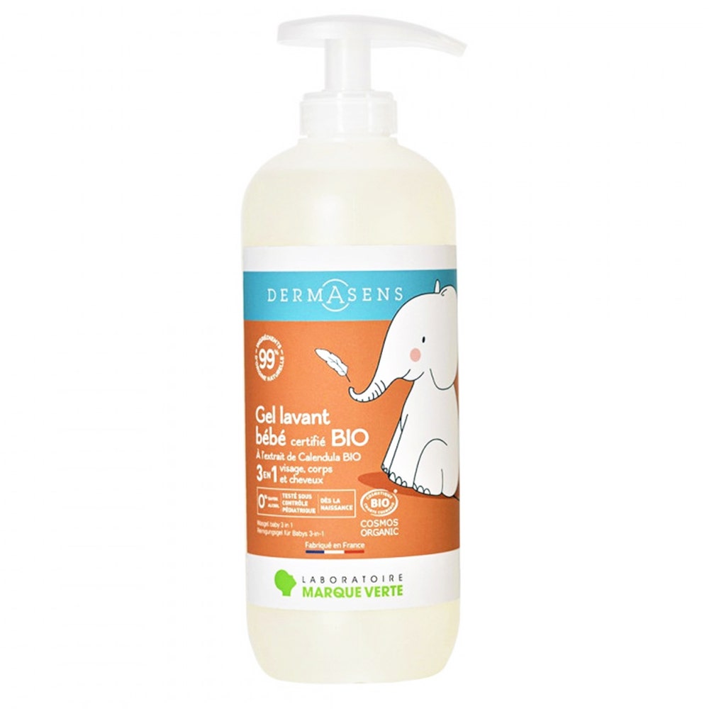 Dermasens Gel lavant bébé bio 3 en 1 500ml