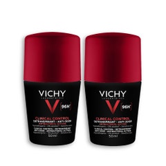 Vichy Déodorant Roll-on Détranspirant Homme anti-odeur 96h 2x50ml