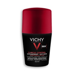 Vichy Déodorant Roll-on Détranspirant Homme anti-odeur 96h 50ml