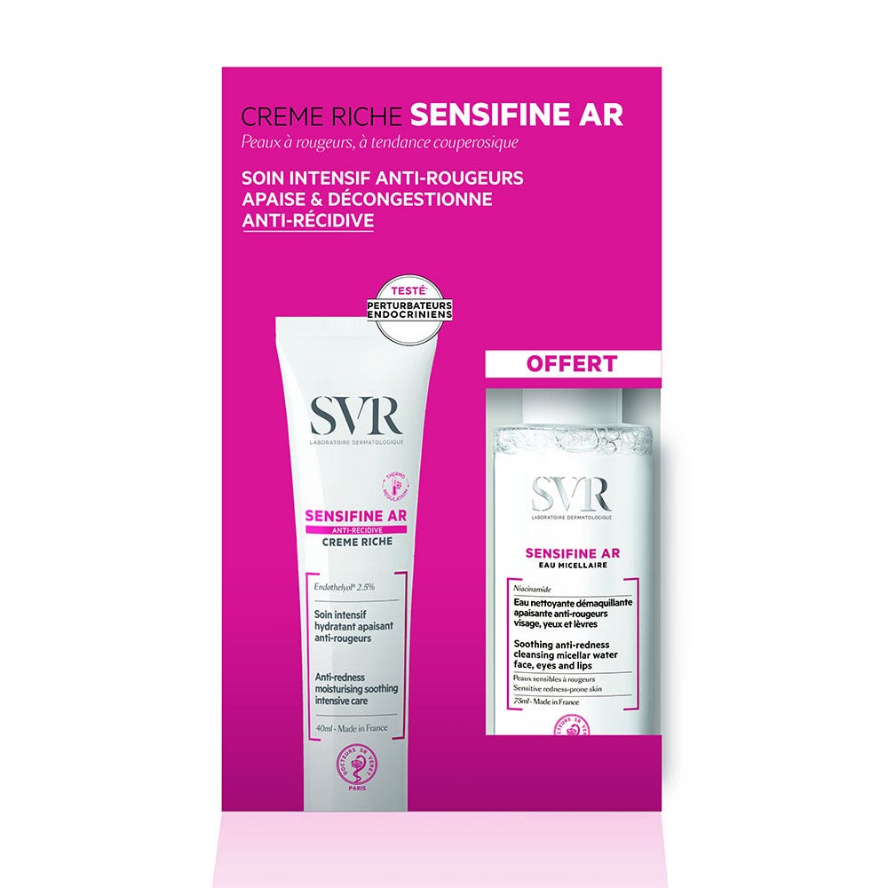 Svr Sensifine Coffret Sensifine Ar Creme Riche 40 ml + Eau Micellaire 75 ml Offert