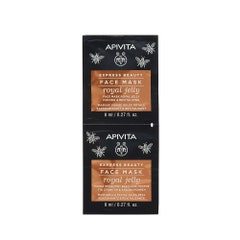 Apivita Express Beauty Masque Visage Raffermissant & Revitalisant à la Gelée Royale 2x8ml