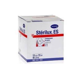 Hartmann Sterilux Compresses de gaze Sterile 7.5x7.5cm ES 50 Sachets De 2
