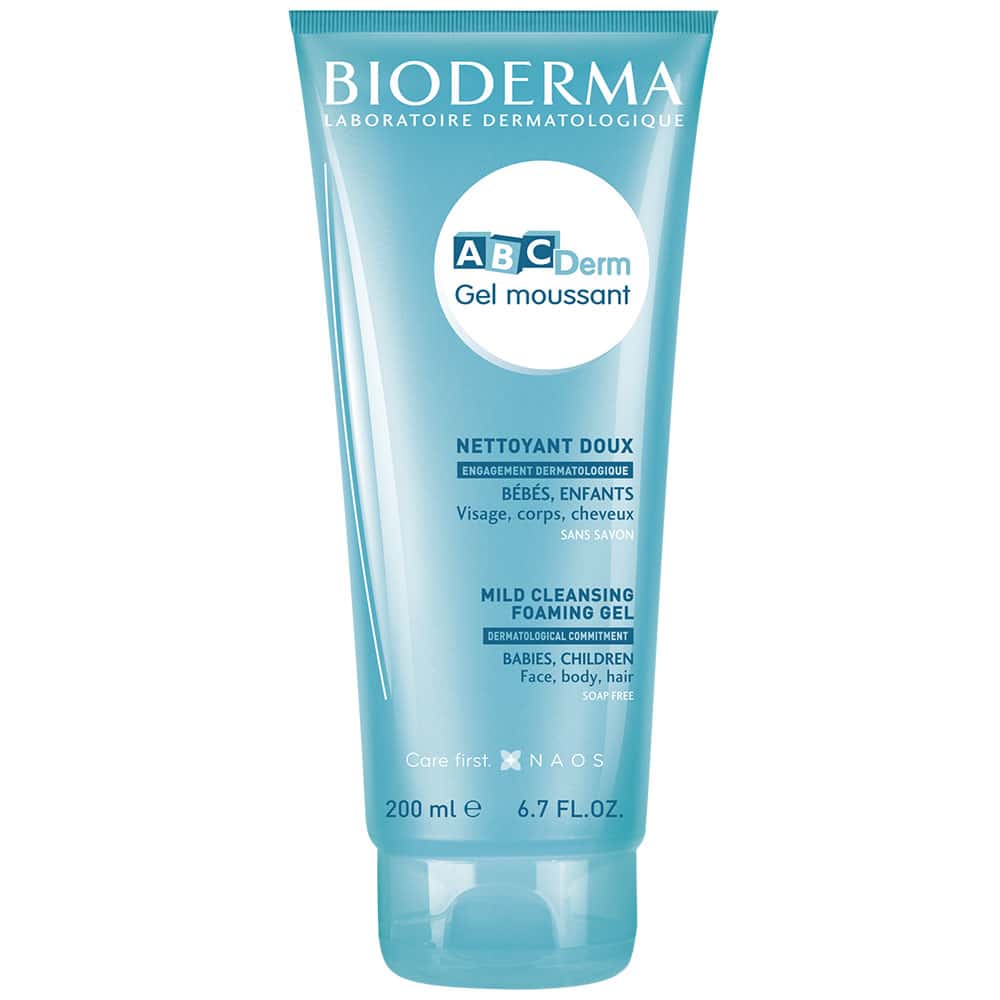 Bioderma Abcderm Gel Douche Moussant Doux Bébé et Enfant Bonne Tolérance 200ml