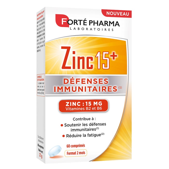 Zinc 15+ 60 comprimés Forté Pharma