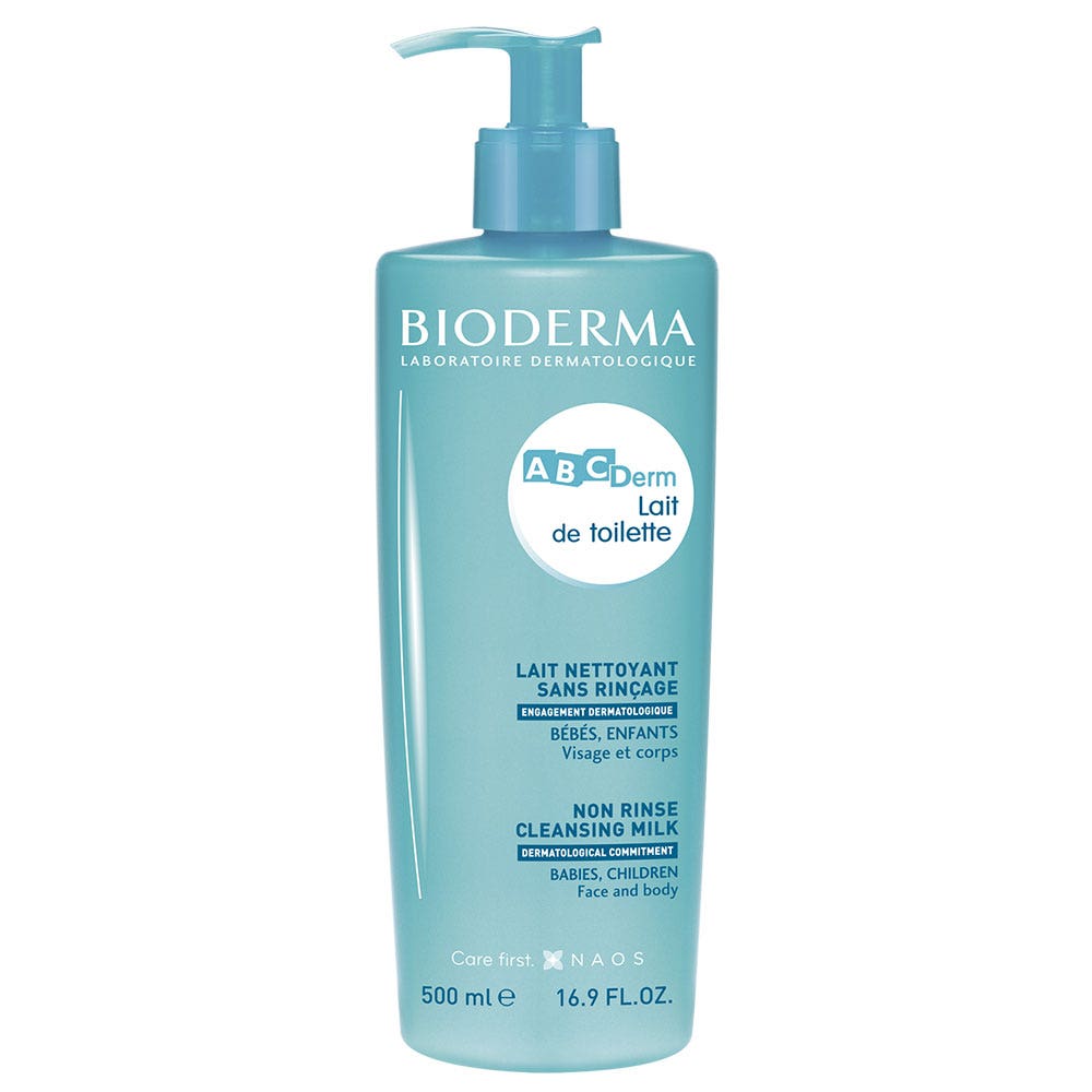 Bioderma Abcderm Lait de Toilette Sans Rinçage Bébé et Enfants 500ml