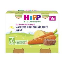 Petits Pots Repas Bio Ma Premiere Viande Des 6 Mois 2x190g Hipp Easypara