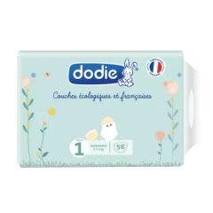 Couches écologiques et françaises x56 Taille 1 Dodie