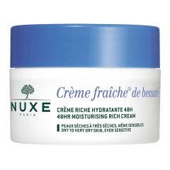 Creme Riche Hydratante 48h 50ml Creme Fraîche De Beaute Peaux Seches A Tres Seches Nuxe