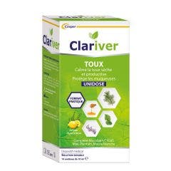 Solution buvable pour la Toux x 14 Unidoses de 10ml Clariver