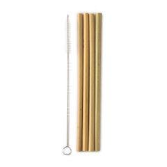 Pailles en bambou x4 + Goupillon The Humble Co.