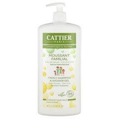 Moussant Familial Corps Et Cheveux Bio 1l parfum pamplemousse Cattier