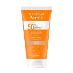 Creme Teintée SPF50+ 50ml Solaire Peaux sensibles sèches Avène Avène