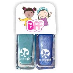 Duo de vernis twinnies 2 x 5 ml bleu + turquoise Suncoat Girl