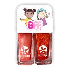 Duo de vernis cuties 2 x5 ml orange et orange pailleté Suncoat Girl