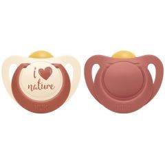 Sucettes physiologiques For Nature x2 18 à 36 mois Nuk