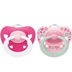 Sucettes physiologiques Signature x2 18 mois et plus Nuk
