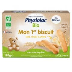 Mon 1er biscuit Arôme Naturel de Banane Bio 120g Dès 10 Mois Physiolac