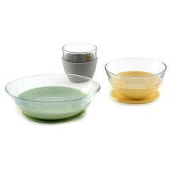 Coffret repas verre yellow Beaba