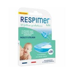 Filtres protecteurs pour mouche bébé x20 Respimer