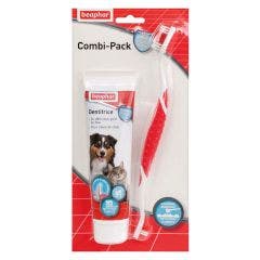 Combi Pack : Dentifrice + Brosse à dent pour chien et chat 100g Beaphar