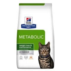 Croquettes Chat Metabolic Weight Management 3 kg Prescription Diet Poulet Hills