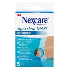 Pansements Aqua Clear Maxi Waterproof x5 Nexcare 3M