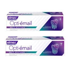 Dentifrice Opti-Email Haute resistance 2x75ml Elmex