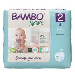Couches S Taille 2 x30 3 à 6 kg Bambo Nature