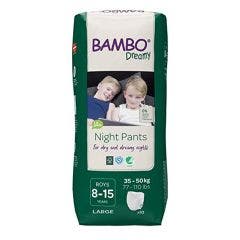 Culottes de Nuit Pour Garçons 8 à 15 ans x10 35 à 50 kg Bambo Nature