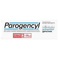 Dentifrice prévention gencives blancheur 2x75ml Parogencyl