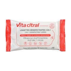 Lingettes Désinfectantes 3en1 x12 Vita Citral