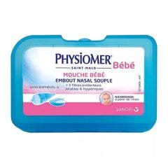 Mouche Bébé Embout Nasal Souple + 5 filtres protecteurs Physiomer