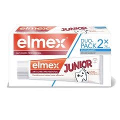 Dentifrice Anti-carries Professional 2x75ml Junior Goût Menthe Douce Elmex