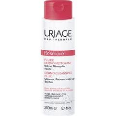 Fluide Dermo Nettoyant Peaux Sensibles A Rougeurs 250ml Roseliane Uriage
