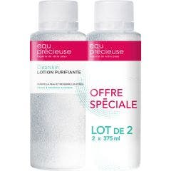 Lotion Purifiante Nettoyante 2x375ml Peaux à tendance acénique Eau Precieuse