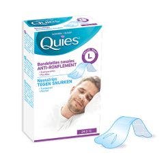Bandelettes Nasales Anti-Ronflement Taille L x24 Quies