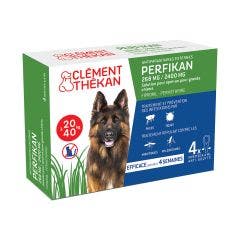 Anti-Puces Anti-Tiques 4 Pipettes Chien 20-40kg Clement-Thekan